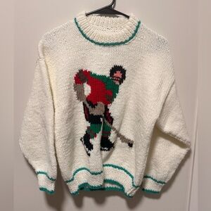 Vintage Hockey Knit Sweater handmade